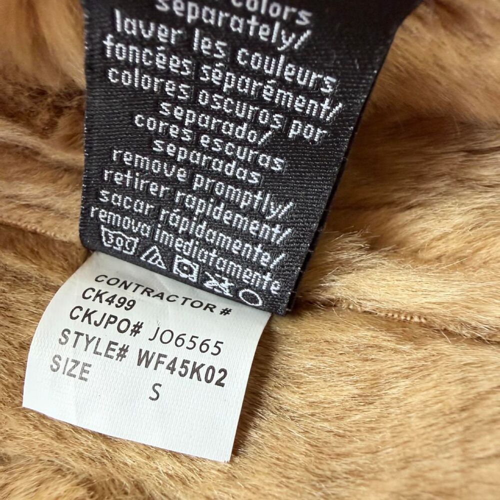 Calvin Klein Jeans Y2K Suede-Feel Faux Fur Trim Jacket S/P - Picture 7 of 8